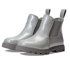 Native Shoes Kids Silver Glitter Kensington Treklite Chelsea Boots Size 6